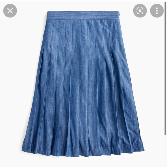 Chambray pleated skirt - Picture 1 of 3